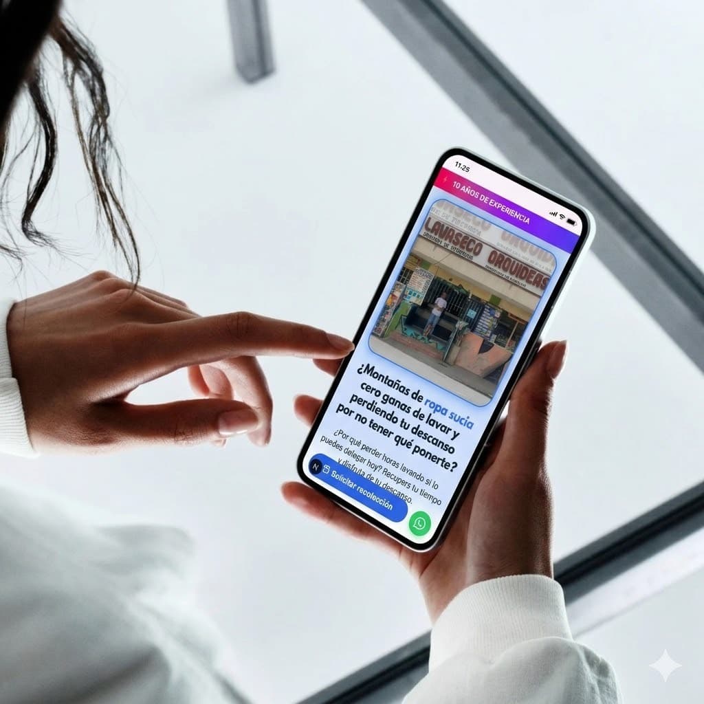 Persona usando aplicación